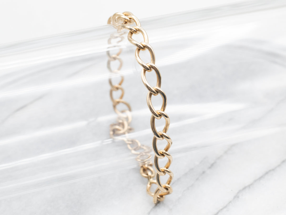 Yellow Gold Curb Link Bracelet