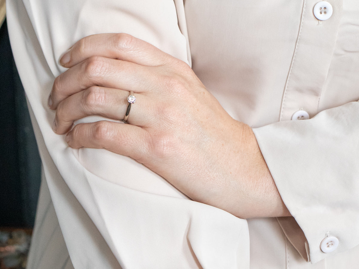 White Gold Diamond Solitaire Engagement Ring