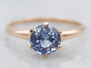 Yellow Gold Sapphire Solitaire Engagement Ring