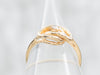 Yellow Gold Knot Ring with Diamond Accent