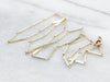 Yellow Gold Bar Link Necklace with Spring Ring Clasp