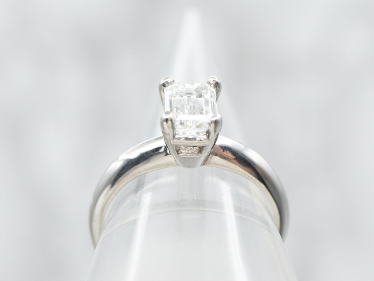 Diamond Twist Engagement Ring In Platinum