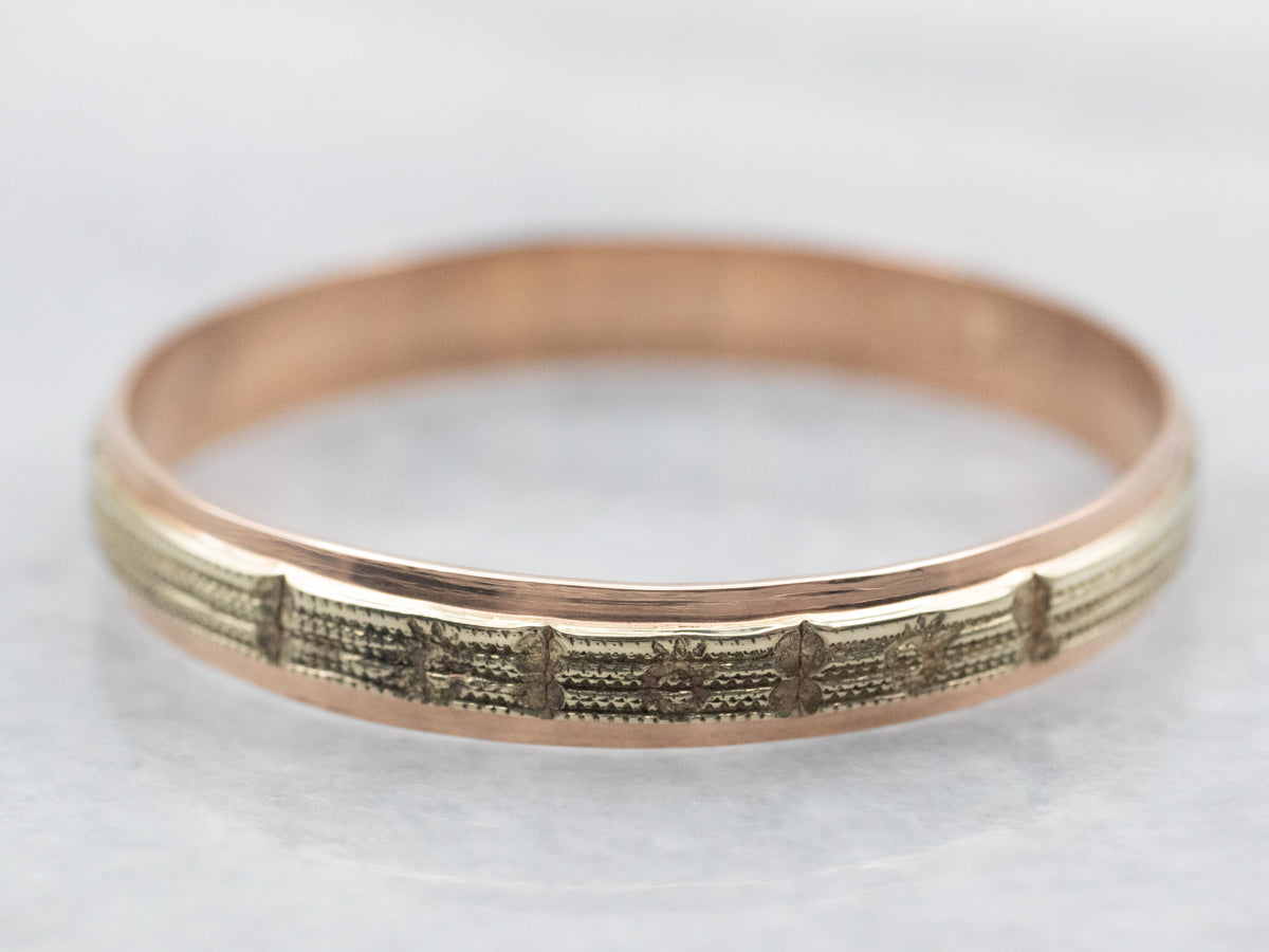 Rose Gold Pattern Wedding Band