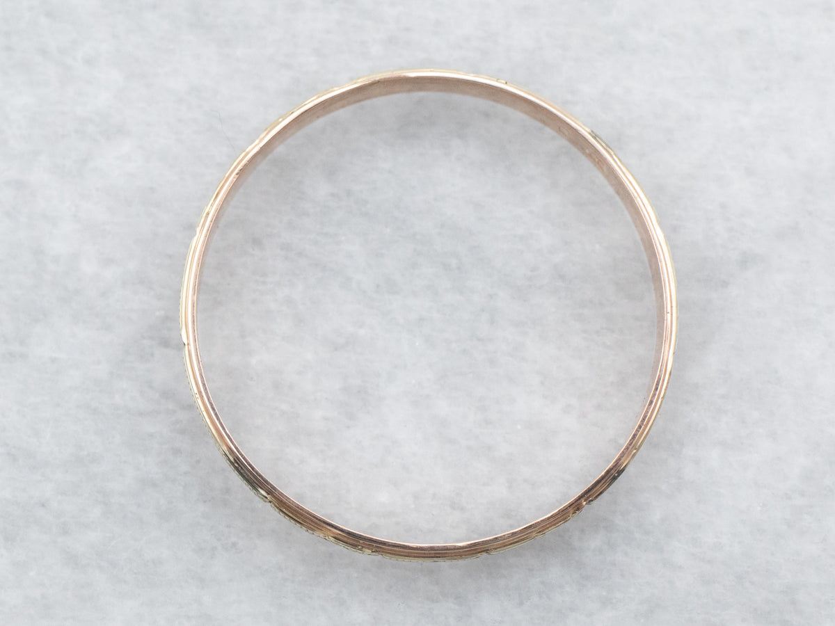 Rose Gold Pattern Wedding Band