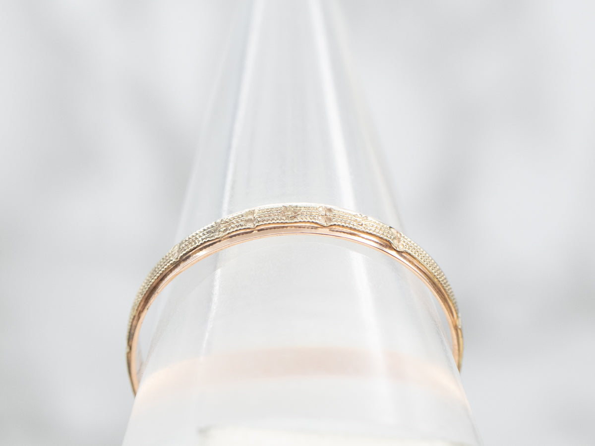 Rose Gold Pattern Wedding Band