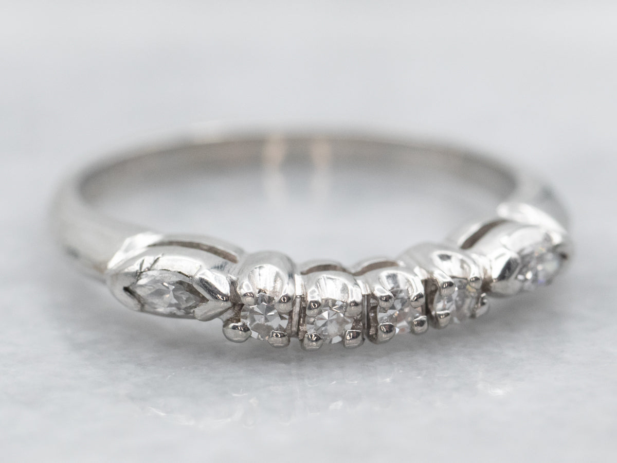 Platinum Diamond Guard Wedding Band