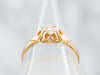 Yellow Gold Old Mine Cut Diamond Engagement Ring