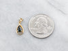 Yellow Gold Pear Cut Sapphire Solitaire Pendant