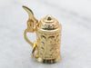 Yellow Gold Beer Stein Charm with Opening Lid