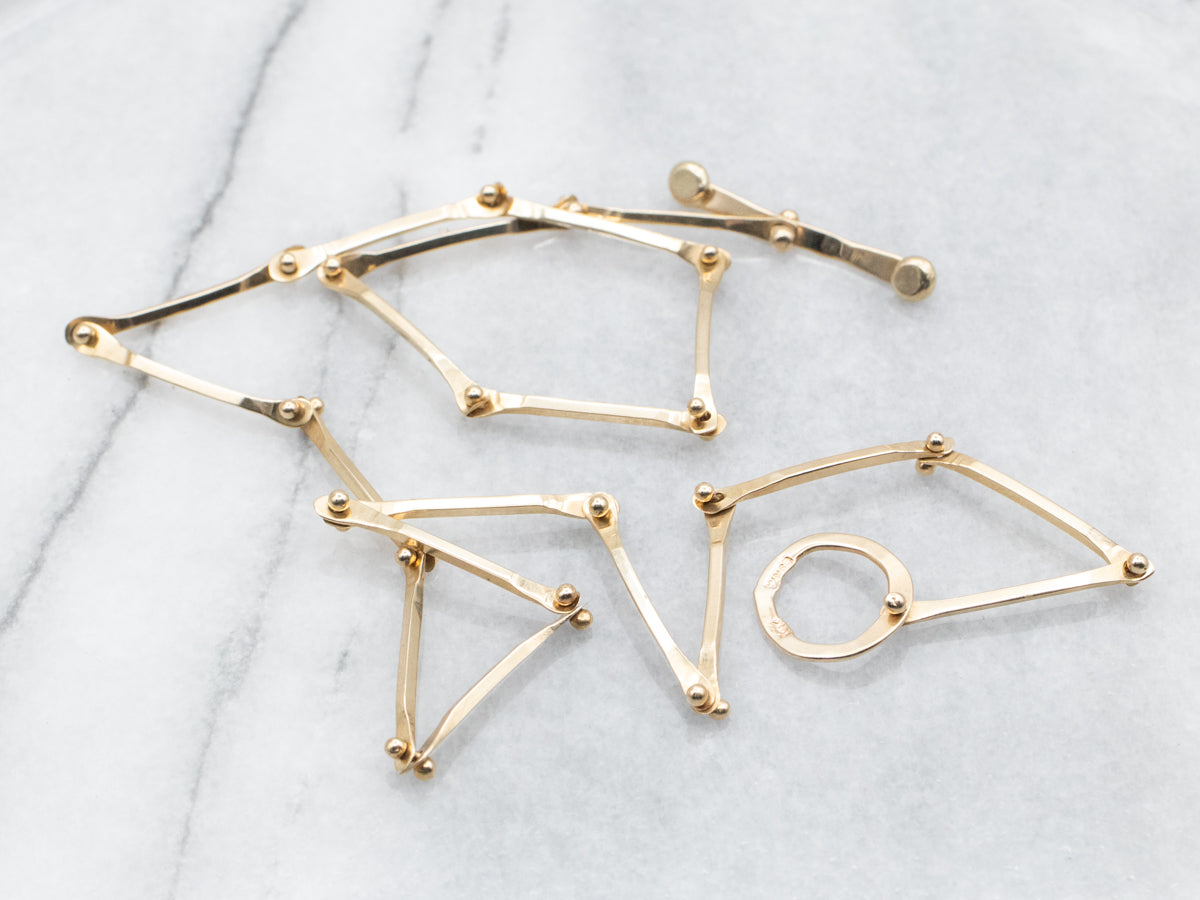 Yellow Gold Handmade by Sonya Bar Link Chain with Toggle Clasp