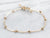 Yellow Gold Handmade by Sonya Arched Bar Link Bracelet with Toggle Clasp