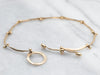 Yellow Gold Handmade by Sonya Arched Bar Link Bracelet with Toggle Clasp