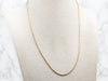 Yellow Gold Beaded Link Chain with Spring Ring Clasp