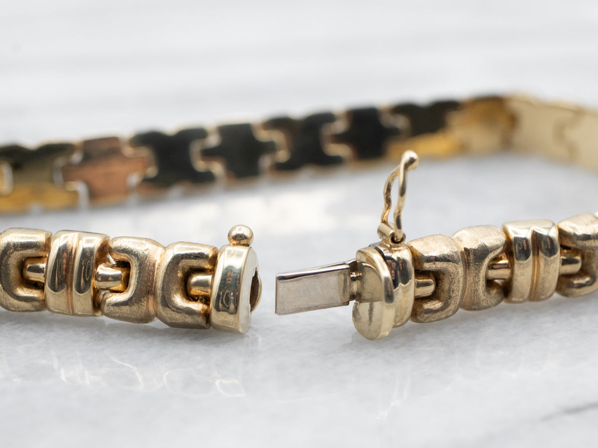 Yellow Gold X Link Bracelet