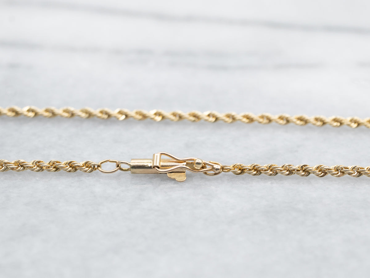 Yellow Gold Rope Twist Chain