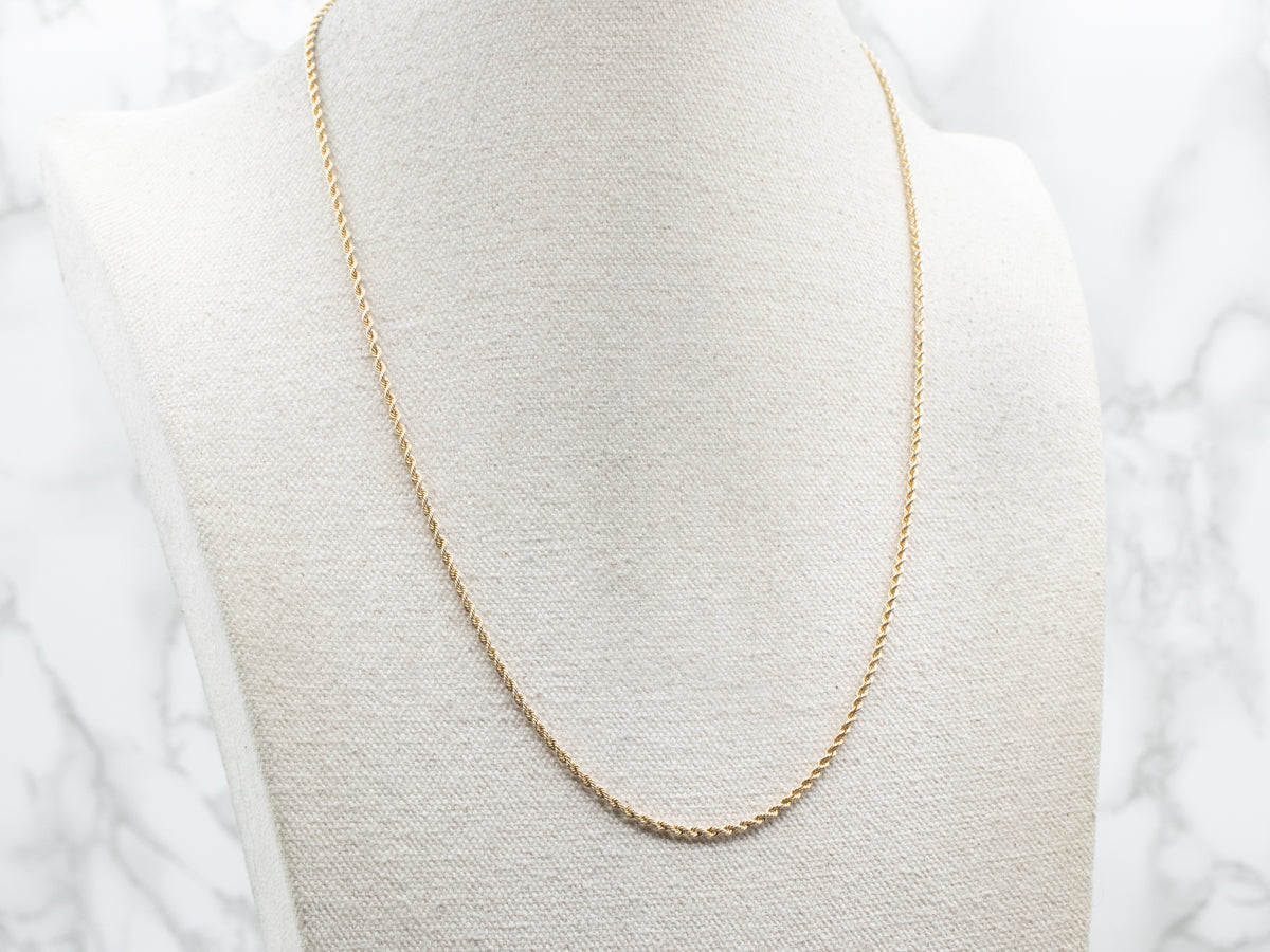 Yellow Gold Rope Twist Chain