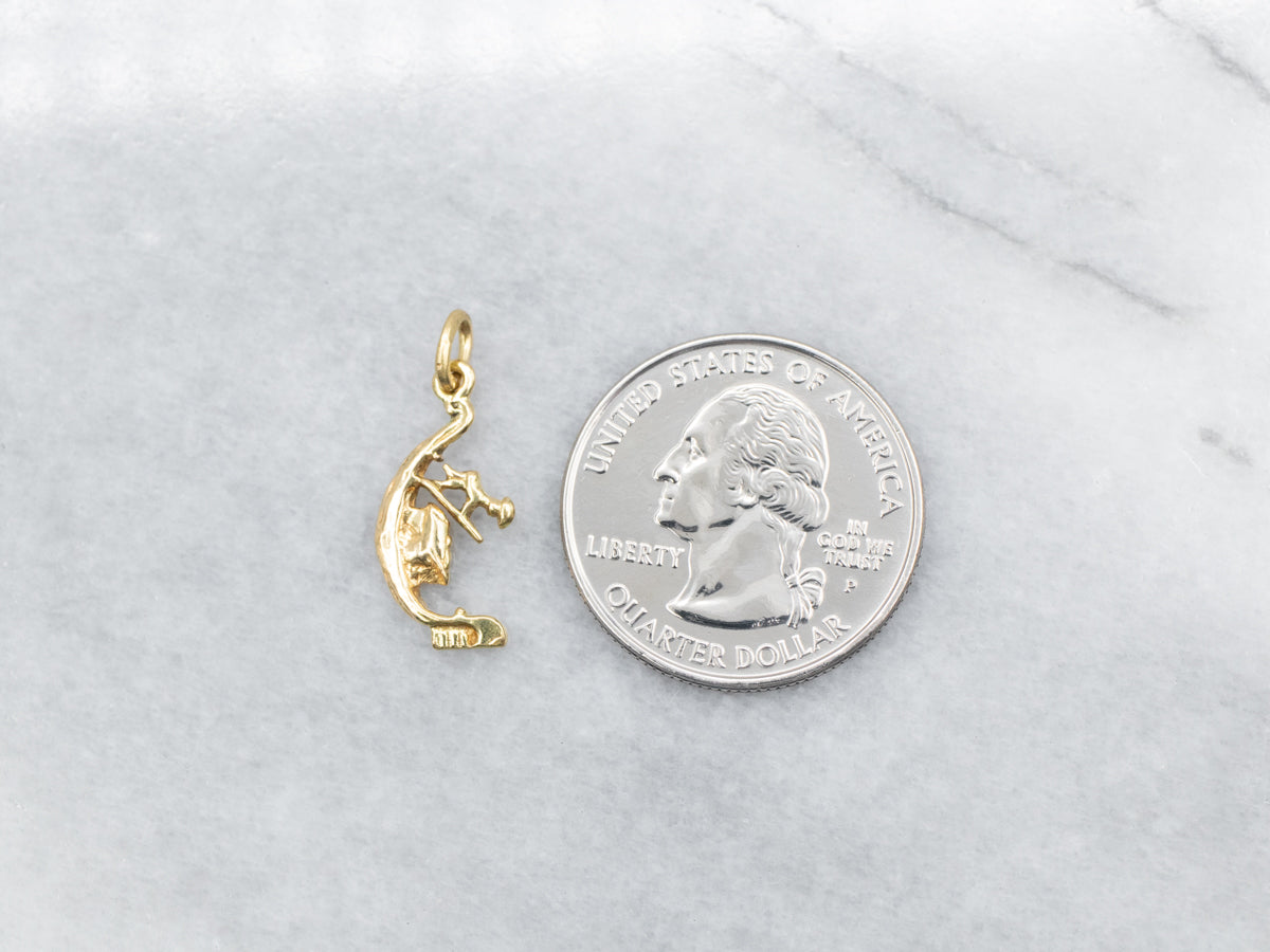 Vintage 18K Gold Gondola Charm