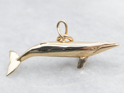 Yellow Gold Blue Whale Pendant