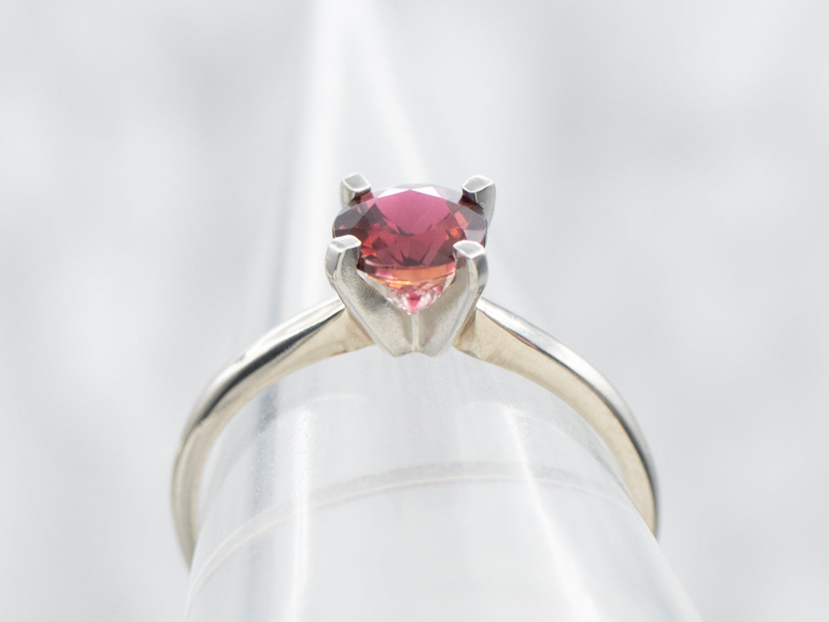 Blackberry Tourmaline Solitaire Ring