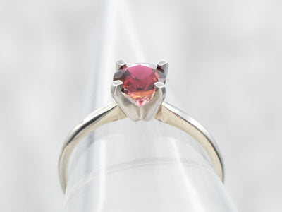 Blackberry Tourmaline Solitaire Ring