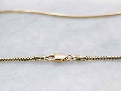 Yellow Gold Snake Chain with Lobster Clasp