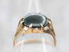 Yellow Gold Round Cut Bloodstone Solitaire Ring