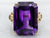 Bold Amethyst Solitaire Cocktail Ring