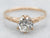 Scrolling Gold Antique Diamond Solitaire Engagement Ring
