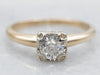 Sweetheart European Cut Diamond Solitaire Engagement Ring