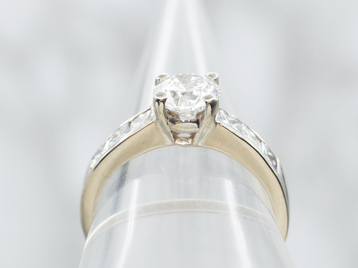 Modern GSI Certified Diamond Engagement Ring