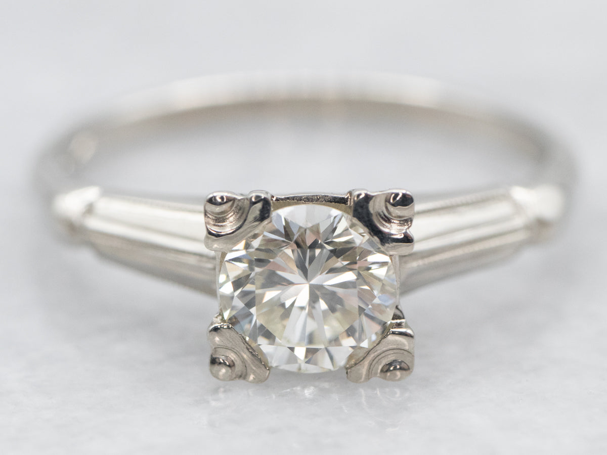 White Gold Diamond Solitaire Engagement Ring