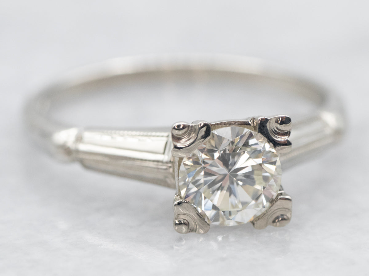 White Gold Diamond Solitaire Engagement Ring