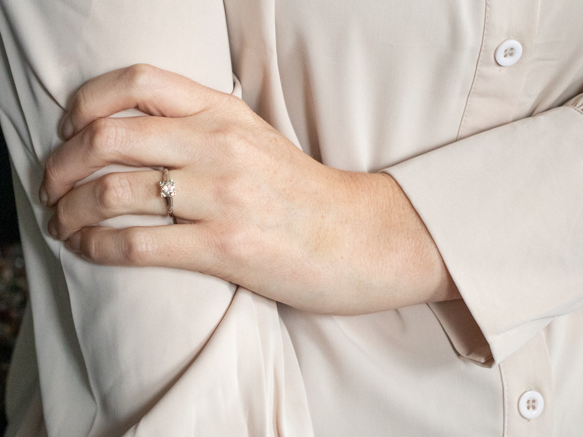 White Gold Diamond Solitaire Engagement Ring