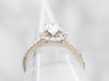 White Gold Diamond Engagement Ring with Diamond Halo and Diamond Shoulders