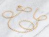 Yellow Gold Snail Chain with Spring Ring Clasp
