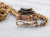 Yellow Gold Double Rolo Chain with Sardonyx Cameo Slide Pendant and Dog Clip Clasp