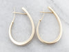 Yellow Gold Tapered Hoop Earrings