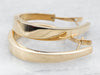 Yellow Gold Tapered Hoop Earrings