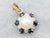 Saltwater Pearl Sapphire and Diamond Halo Pendant