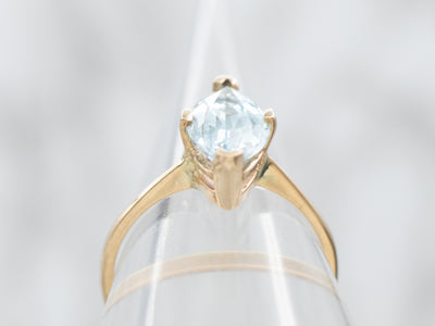 Marquise Cut Blue Topaz Solitaire Ring