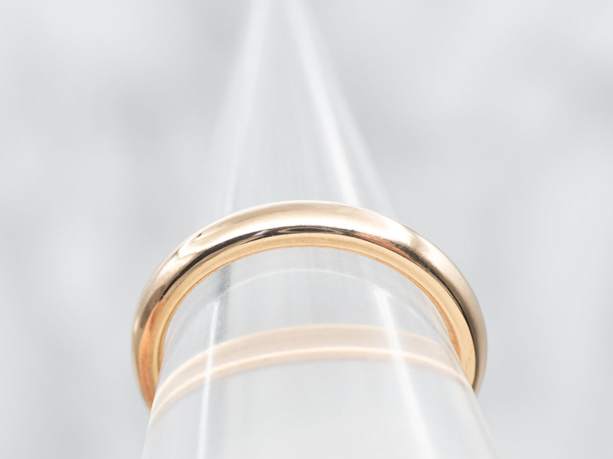 Yellow Gold Plain Wedding Band