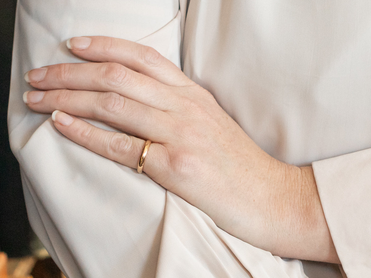 Yellow Gold Plain Wedding Band