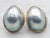 Vintage Gold Mabe Pearl Stud Earrings