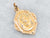Yellow Gold Religious Medal Pendant