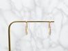 Yellow Gold Lined Design Hollow Hoop Earrings