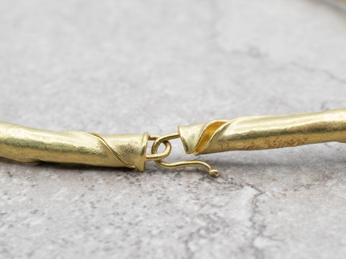 Artisan Signed Twisting Structured Necklace