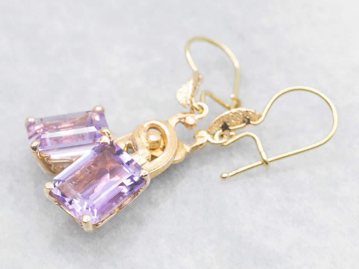 Light Purple Amethyst Drop Earrings