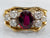 Yellow Gold GIA Certified Oval Cut Ruby Ring with Diamond Accents