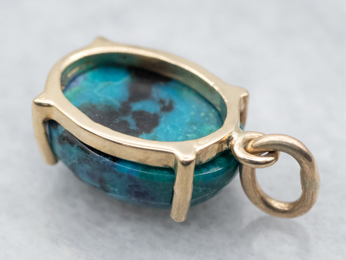 Chrysocolla Solitaire Pendant