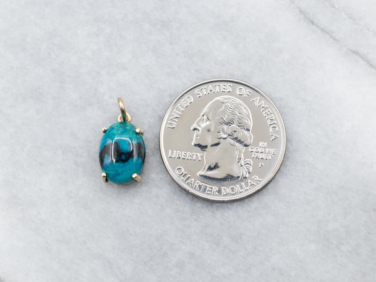 Chrysocolla Solitaire Pendant